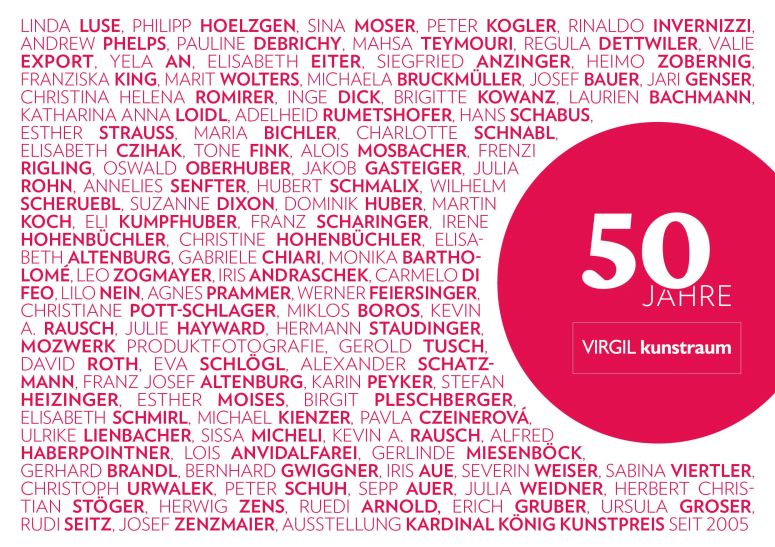 50 Jahre Kunstraum St. Virgil - Einladungskarte Cover