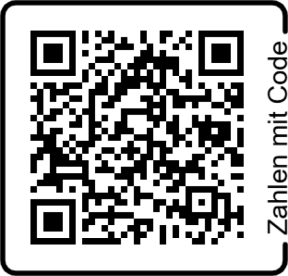 Hier sehen Sie einen QR Code. Scannen Sie diesen und spenden Sie.